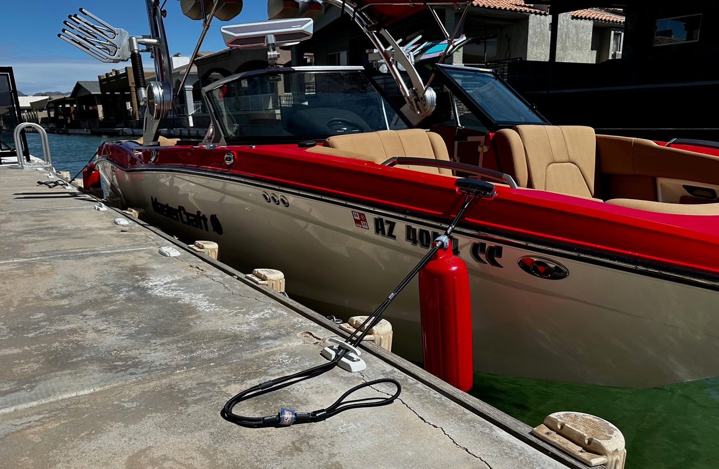 (2) Heavy Duty 5 Foot Adjustable Bungee Dock Lines for Boats & More.