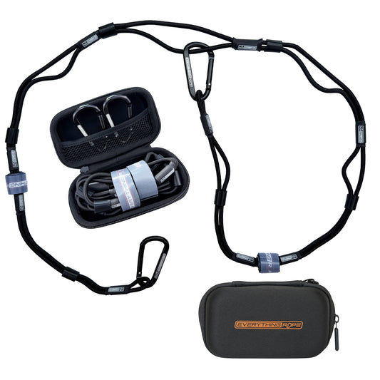 (Black) Everything Rope Multi Use Bungee Cord, These 5' Adjustable Bungee Cords are the last tie down you will ever need. Always the perfect length.