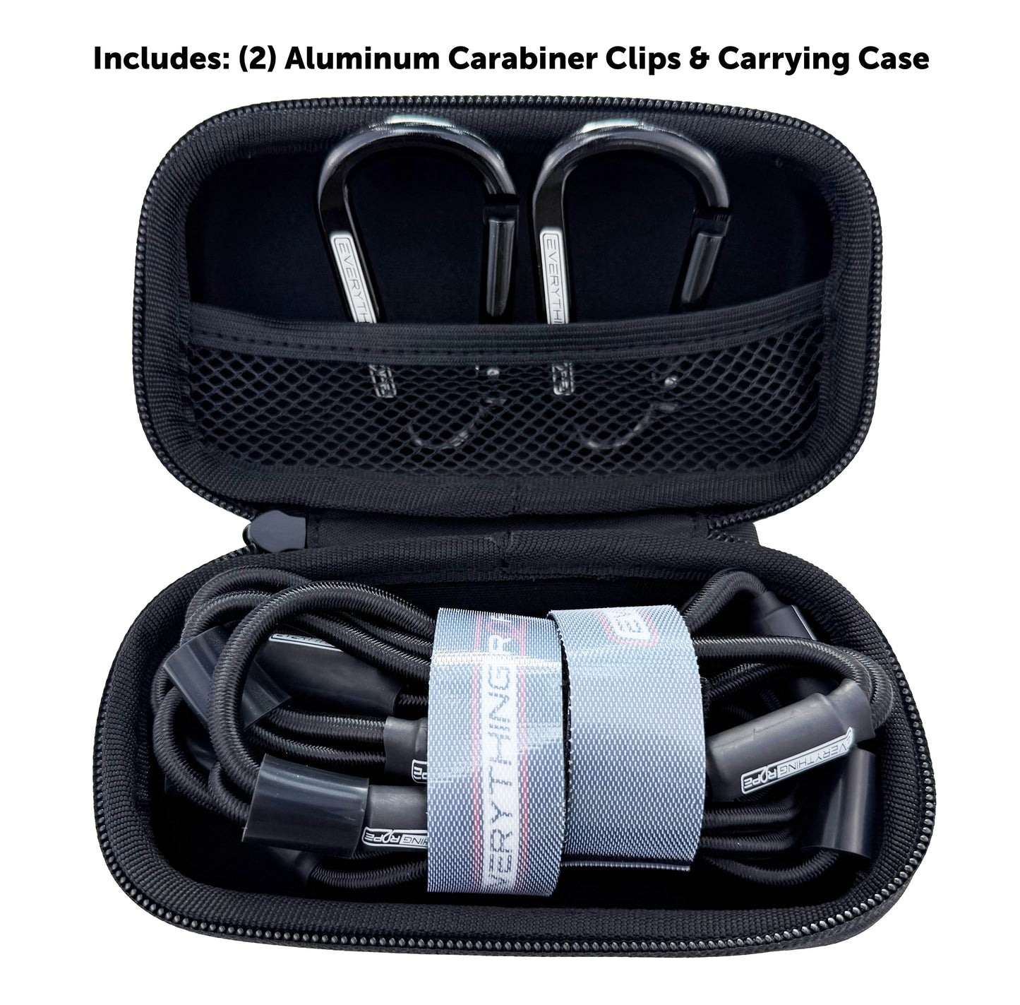 (Black) Everything Rope Multi Use Bungee Cord, These 5' Adjustable Bungee Cords are the last tie down you will ever need. Always the perfect length.