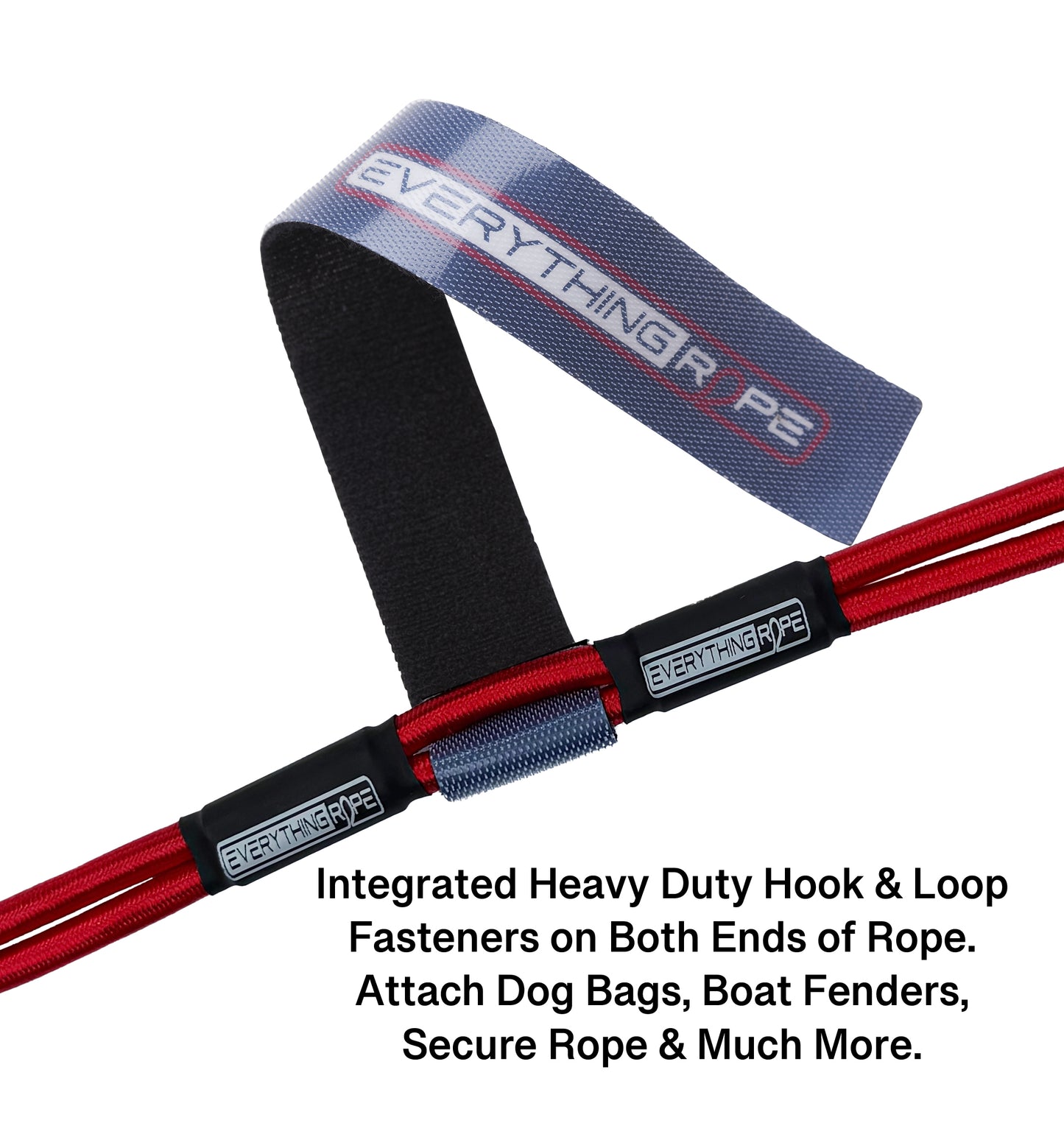 (Red) Everything Rope Multi Use Bungee Cord, These 5' Adjustable Bungee Cords are the last tie down you will ever need. Always the perfect length.