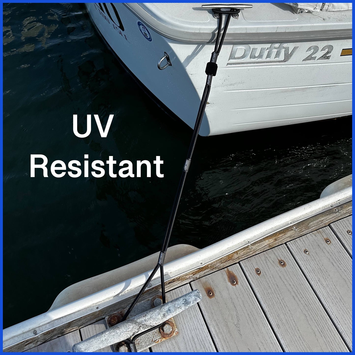 (2) Heavy Duty 5 Foot Adjustable Bungee Dock Lines for Boats & More.