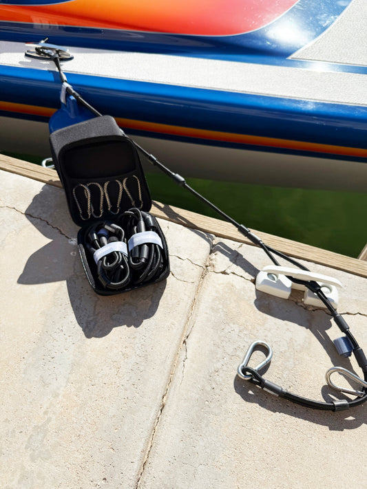 (2) Heavy Duty 5 Foot Adjustable Bungee Dock Lines for Boats & More.